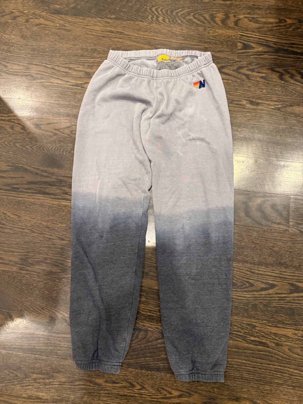 Aviator Nation ombré Gray Sweatpants with Logo